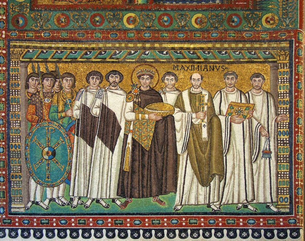 Il corteo di Teodora e Giustiniano nella Basilica di San Vitale